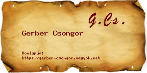 Gerber Csongor névjegykártya