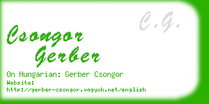 csongor gerber business card